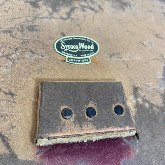 VTG Syroco MCM Hollywood Regency Gilded Wall Mirror Bow Corner Accents FLAWS - Picture 3 of 6